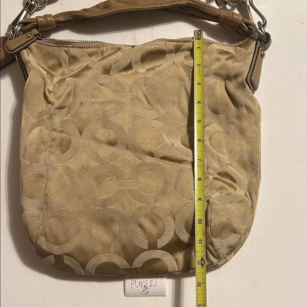 Coach Tan Signature Shoulder Bag